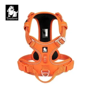 Harnais TRUE LOVE Anti-Traction pour Chien | Nylon Réfléchissant, Réglable & Confortable avec Poignée de Contrôle