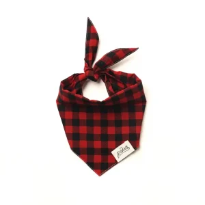 Bandana pour chien - Bucheron rouge