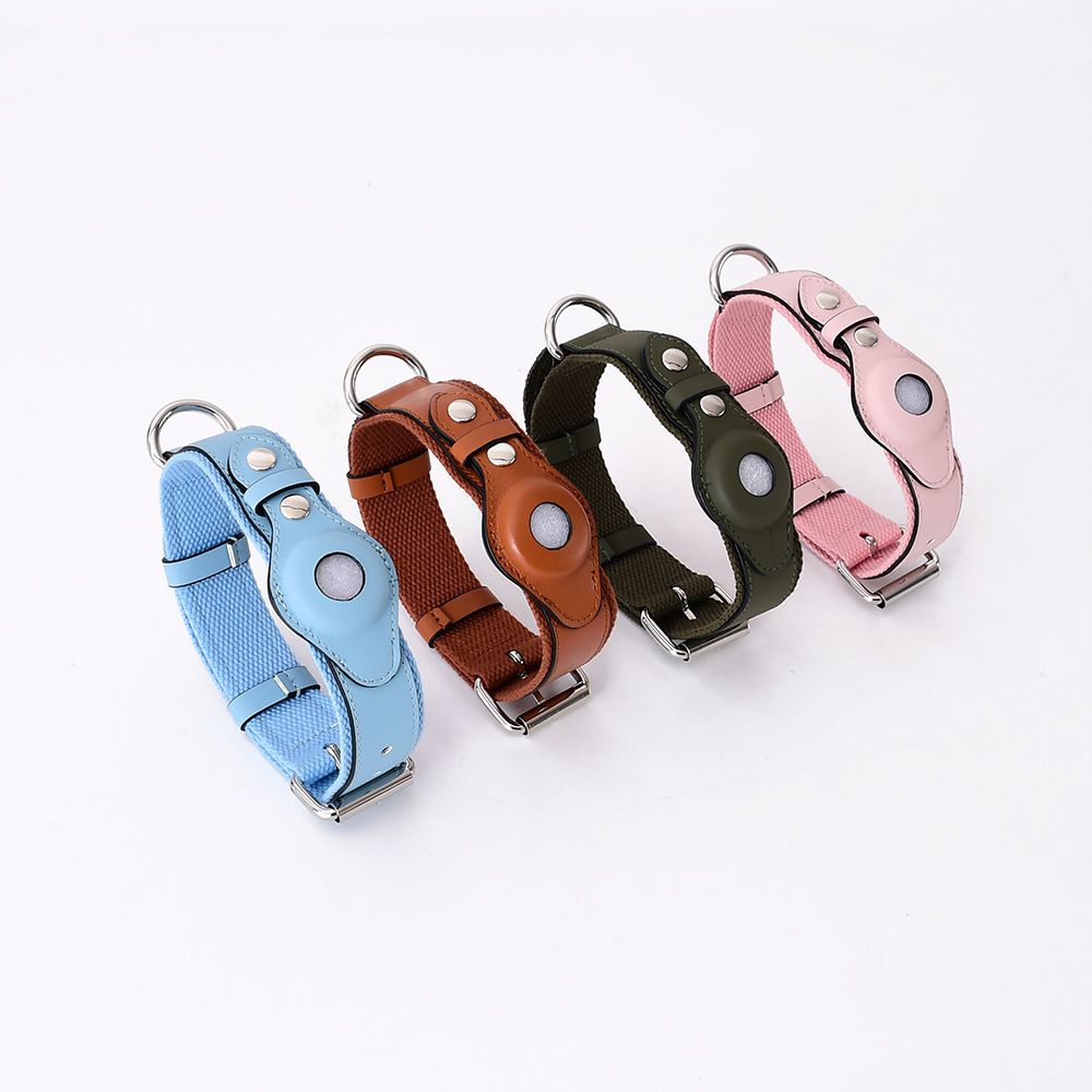 Collier Pour Chien En Cuir Compatible AirTag Élégance Et Sécurité – Image 8