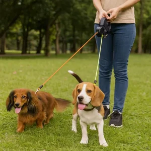 Double laisse pour chien-Laisse'2'Go™ :  pour deux chiens