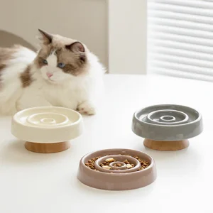 Gamelle anti glouton chat en céramique | Digestion Sereine